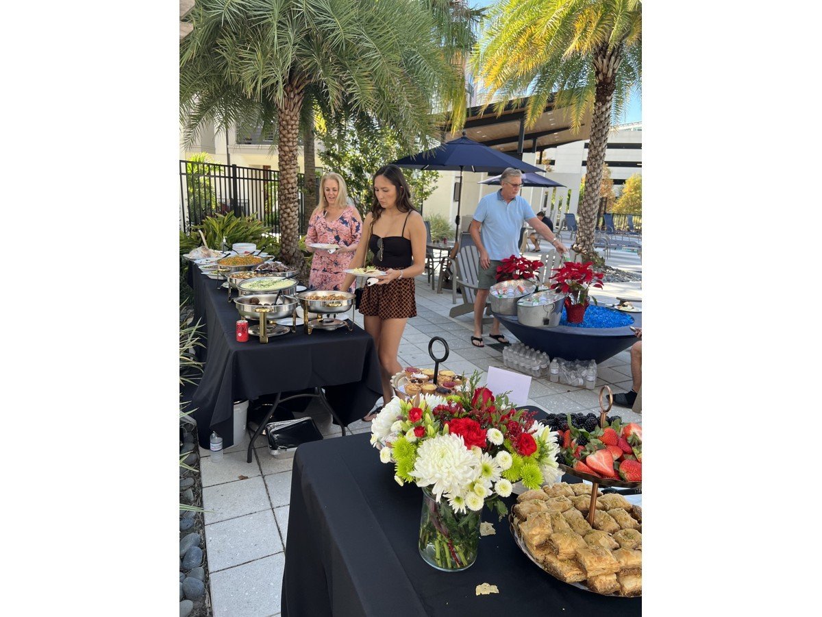 Outdoor catering event served by Petra Restaurant Tampa