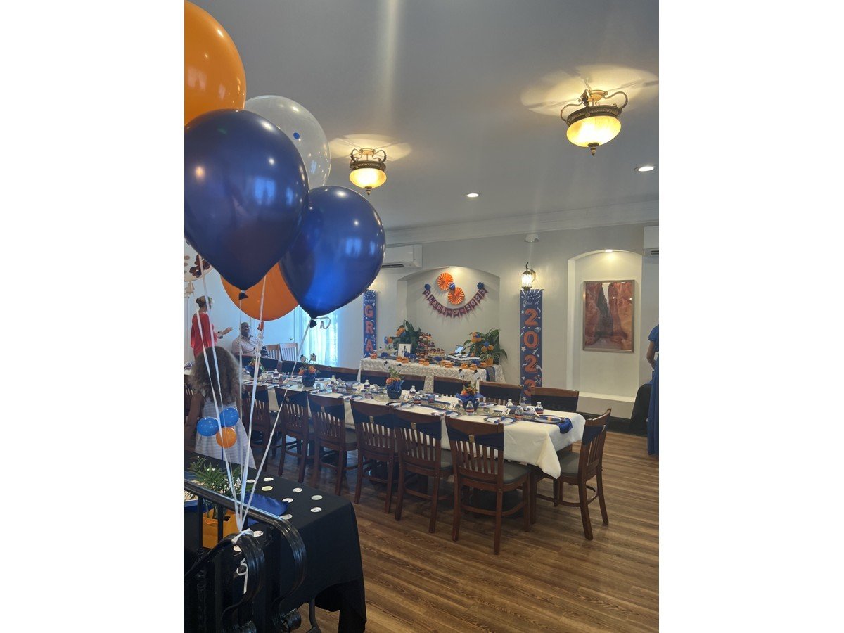 Private event room decorated at Petra Restaurant Tampa