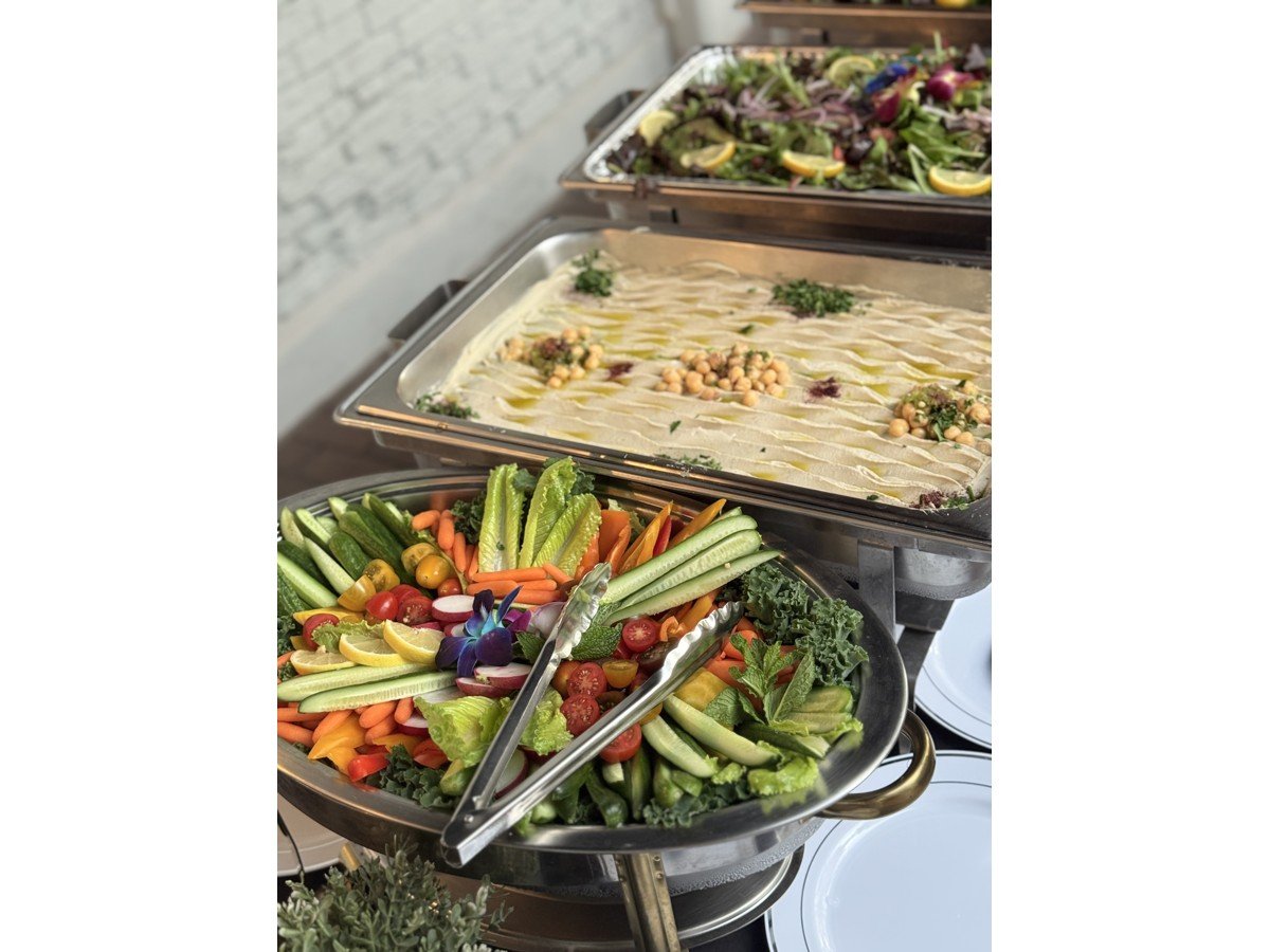 Cold mezze catering platter at Petra Mediterranean Restaurant Kennedy Blvd Tampa FL