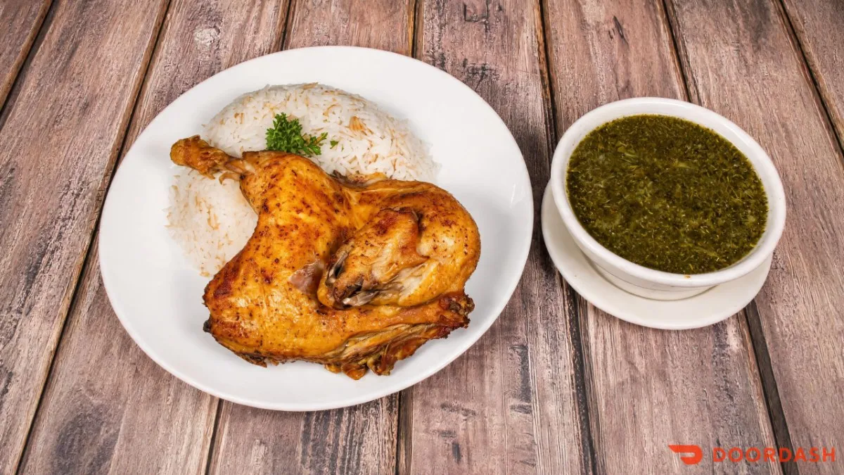 Mulukhia stew with rice