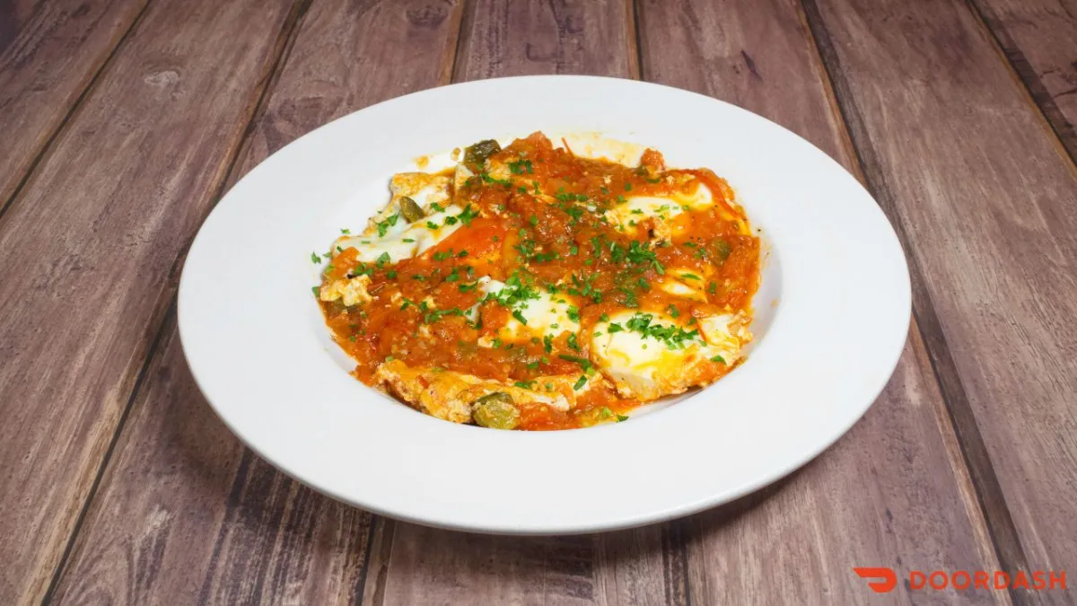 Shakshoka, eggs cooked in tomato sauce