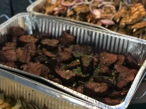 Authentic Middle Eastern catering trays at Petra Mediterranean Restaurant Tampa FL Kennedy Blvd