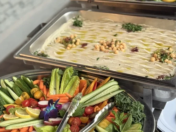 Cold mezze catering platter at Petra Mediterranean Restaurant Kennedy Blvd Tampa FL